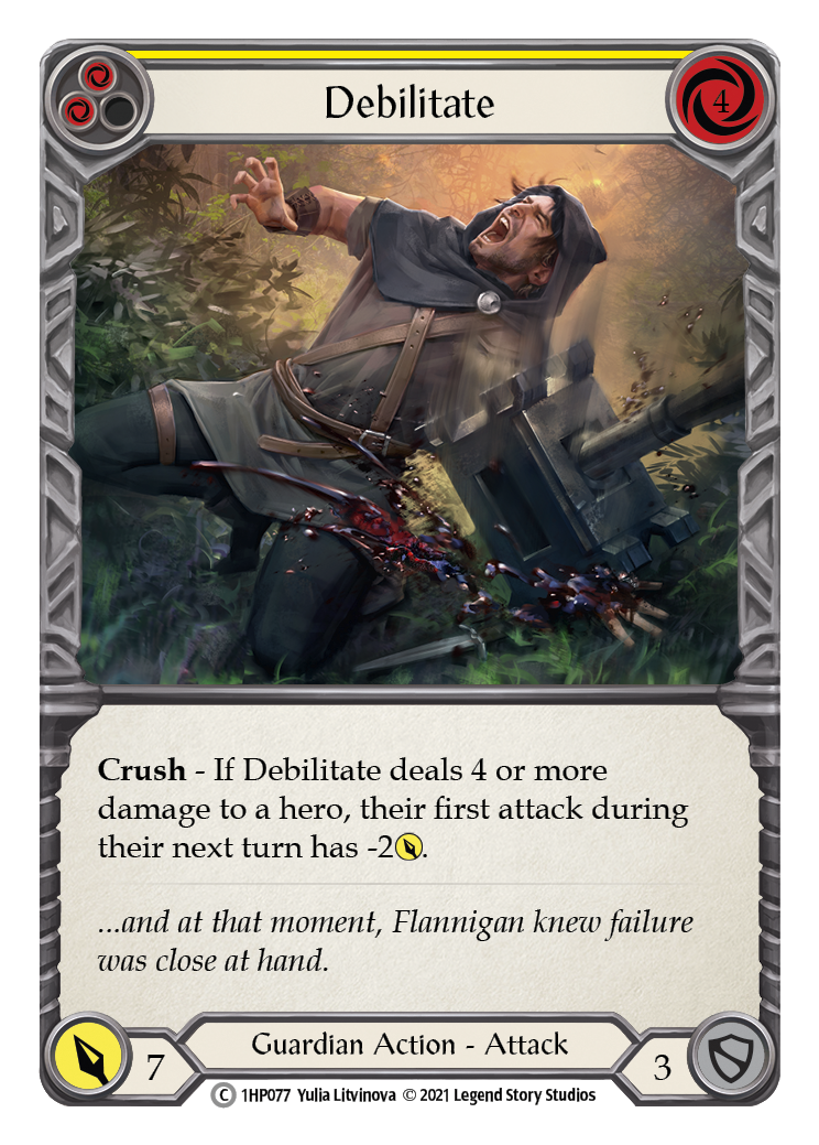 Debilitate (Yellow) [1HP077] (History Pack 1) | Arkham Games and Comics