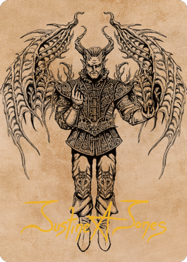 Raphael, Fiendish Savior Art Card (75) (Gold-Stamped Signature) [Commander Legends: Battle for Baldur's Gate Art Series] | Arkham Games and Comics