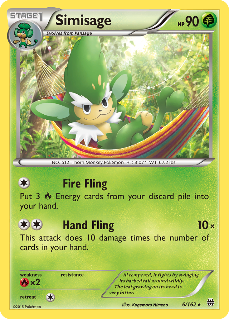 Simisage (6/162) [XY: BREAKthrough] | Arkham Games and Comics