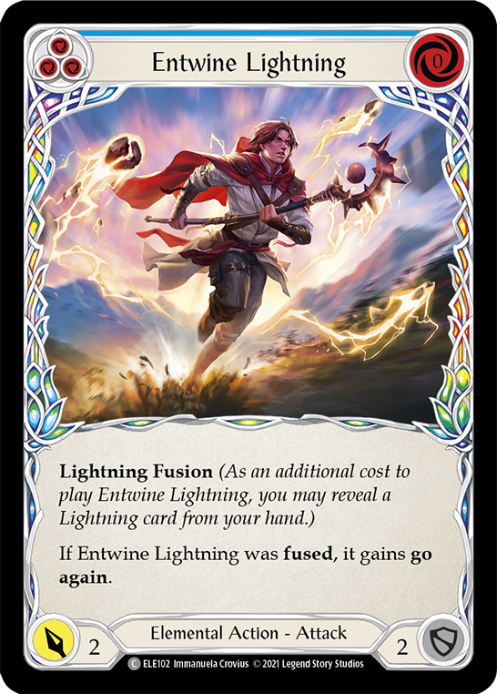 Entwine Lightning (Blue) [ELE102] (Tales of Aria)  1st Edition Rainbow Foil | Arkham Games and Comics