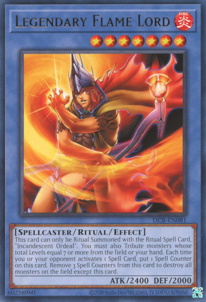 Legendary Flame Lord [DCR-EN081] Rare | Arkham Games and Comics