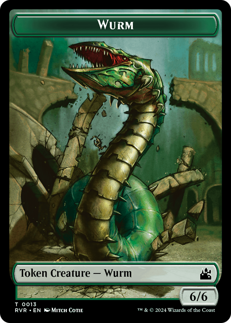 Goblin (0008) // Wurm Double-Sided Token [Ravnica Remastered Tokens] | Arkham Games and Comics