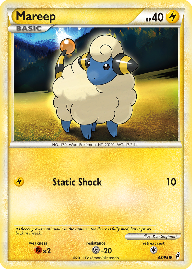 Mareep (63/95) [HeartGold & SoulSilver: Call of Legends] | Arkham Games and Comics