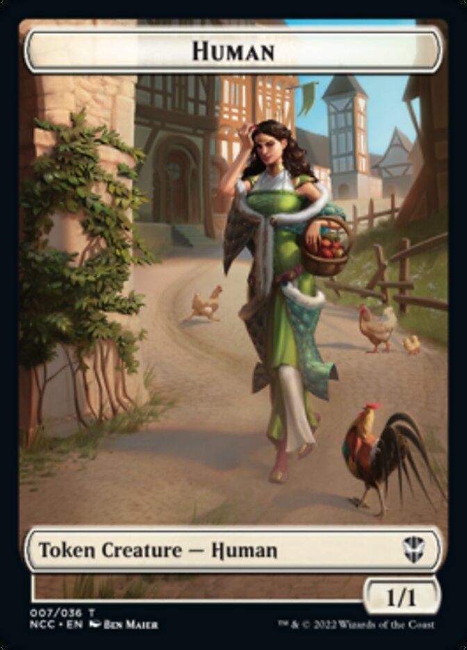 Eldrazi Spawn // Human Double-sided Token [Streets of New Capenna Commander Tokens] | Arkham Games and Comics