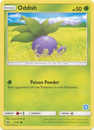 Oddish (4/147) (Deck Exclusive #11) [Sun & Moon: Trainer Kit - Alolan Ninetales] | Arkham Games and Comics