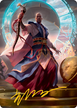 Teferi, Who Slows the Sunset Art Card (Gold-Stamped Signature) [Innistrad: Midnight Hunt Art Series] | Arkham Games and Comics