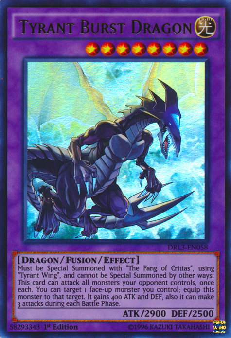 Tyrant Burst Dragon [DRL3-EN058] Ultra Rare | Arkham Games and Comics