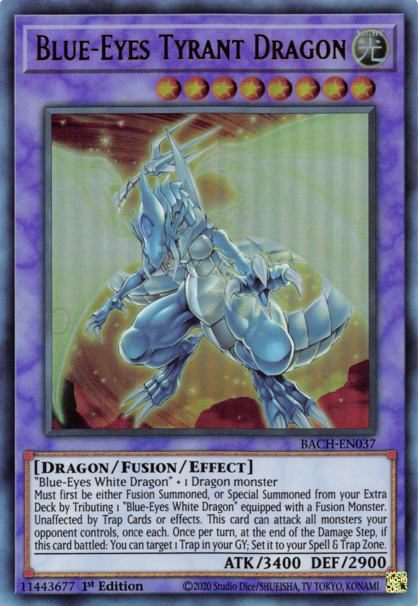 Blue-Eyes Tyrant Dragon [BACH-EN037] Ultra Rare | Arkham Games and Comics