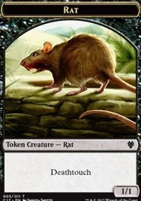 Rat (003) // Cat (001) Double-sided Token [Commander 2017 Tokens] | Arkham Games and Comics