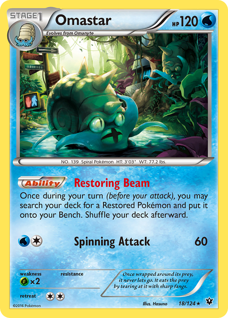 Omastar (18/124) [XY: Fates Collide] | Arkham Games and Comics