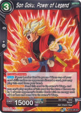 Son Goku, Power of Legend (BT10-128) [Rise of the Unison Warrior 2nd Edition] | Arkham Games and Comics
