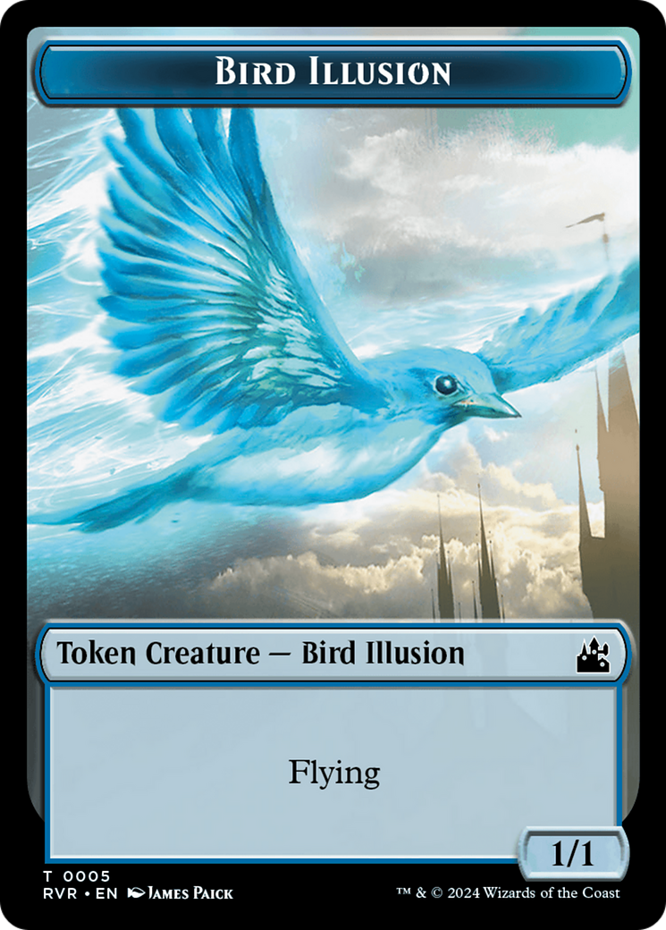 Goblin (0008) // Bird Illusion Double-Sided Token [Ravnica Remastered Tokens] | Arkham Games and Comics