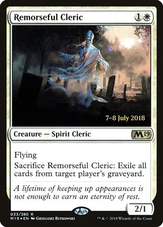 Remorseful Cleric [Core Set 2019 Promos] | Arkham Games and Comics