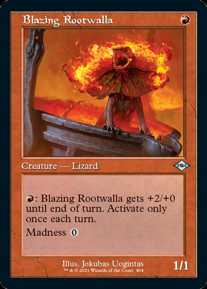 Blazing Rootwalla (Retro Foil Etched) [Modern Horizons 2] | Arkham Games and Comics