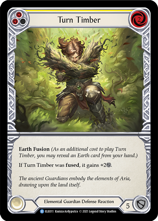 Turn Timber (Yellow) [ELE011] (Tales of Aria)  1st Edition Rainbow Foil | Arkham Games and Comics