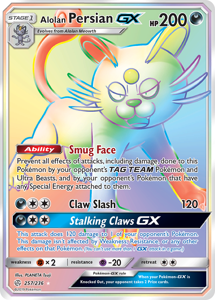 Alolan Persian GX (257/236) [Sun & Moon: Cosmic Eclipse] | Arkham Games and Comics