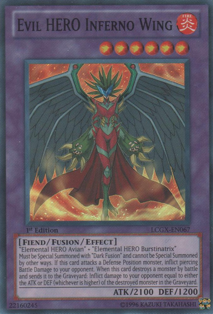 Evil HERO Inferno Wing [LCGX-EN067] Super Rare | Arkham Games and Comics