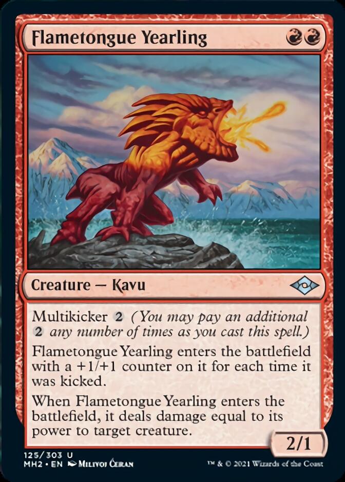 Flametongue Yearling [Modern Horizons 2] | Arkham Games and Comics