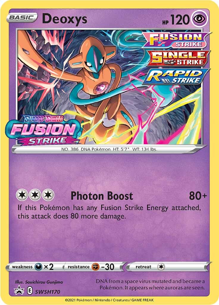 Deoxys (SWSH170) (Prerelease Promo) [Sword & Shield: Black Star Promos] | Arkham Games and Comics