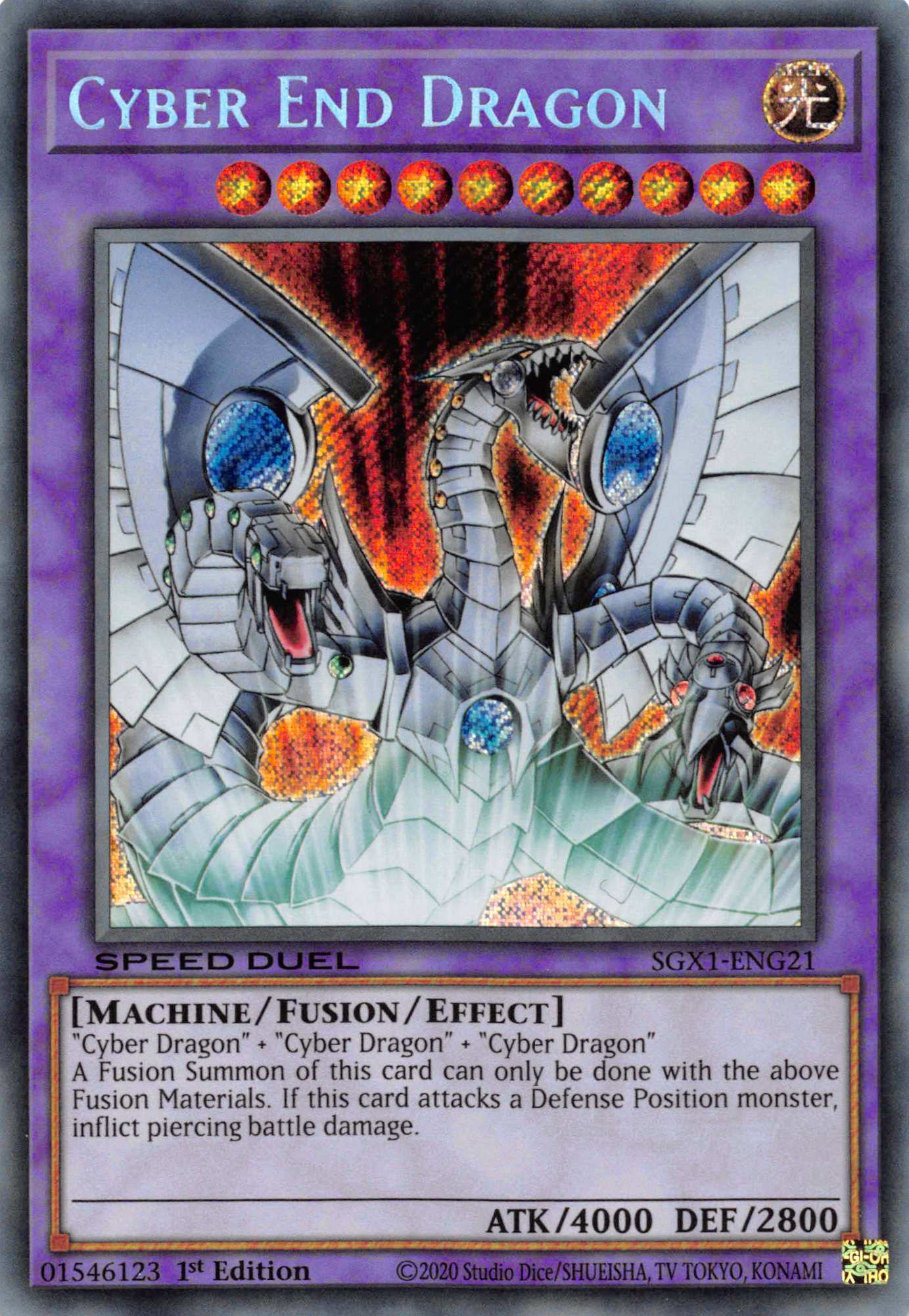 Cyber End Dragon [SGX1-ENG21] Secret Rare | Arkham Games and Comics