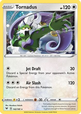Tornadus (142/185) (Cosmos Holo) [Sword & Shield: Vivid Voltage] | Arkham Games and Comics