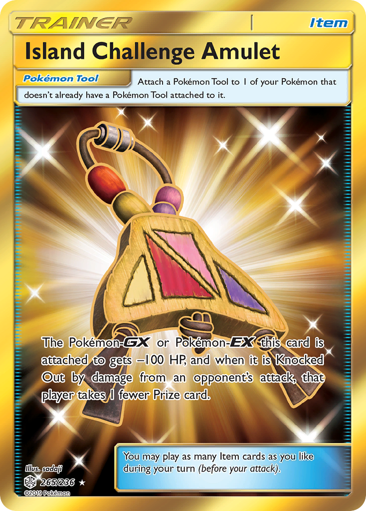 Island Challenge Amulet (265/236) [Sun & Moon: Cosmic Eclipse] | Arkham Games and Comics