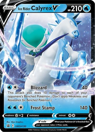 Ice Rider Calyrex V (SWSH130) (Jumbo Card) [Sword & Shield: Black Star Promos] | Arkham Games and Comics