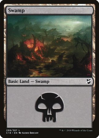 Swamp (299) [Commander 2018] | Arkham Games and Comics