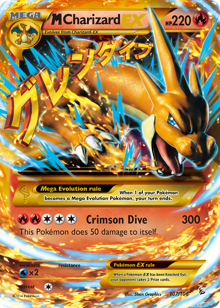 M Charizard EX (107/106) [XY: Flashfire] | Arkham Games and Comics