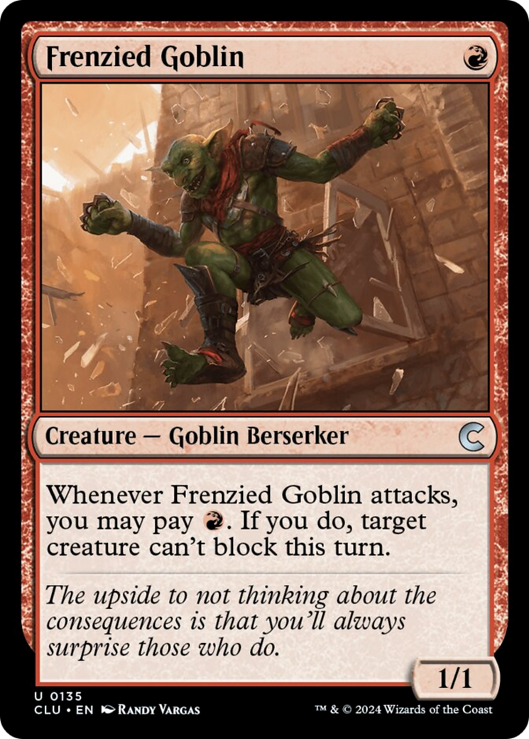 Frenzied Goblin [Ravnica: Clue Edition] | Arkham Games and Comics