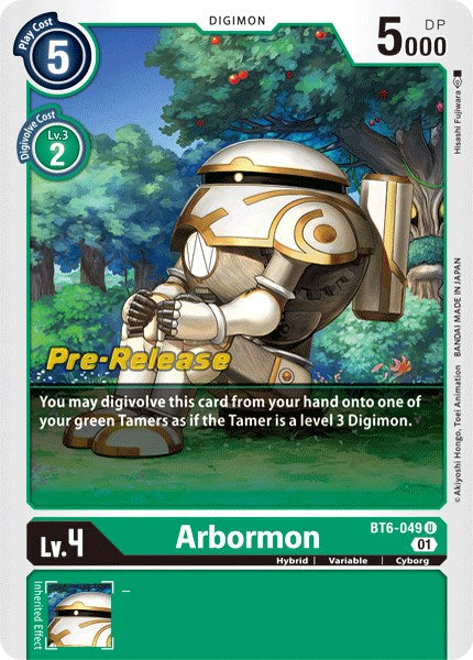 Arbormon [BT6-049] [Double Diamond Pre-Release Cards] | Arkham Games and Comics