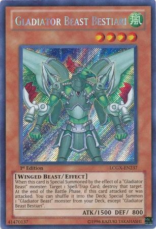 Gladiator Beast Bestiari [LCGX-EN237] Secret Rare | Arkham Games and Comics