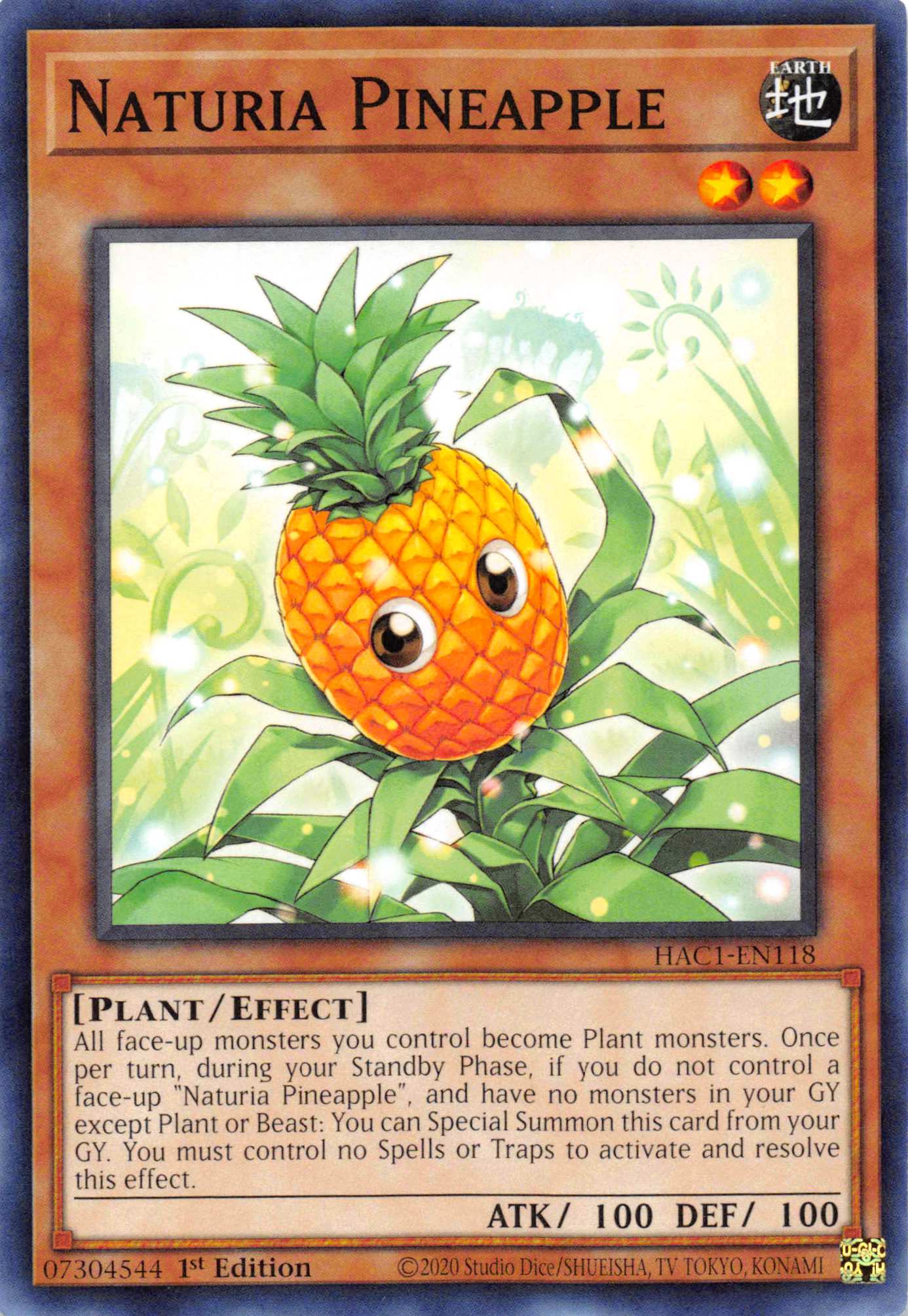 Naturia Pineapple (Duel Terminal) [HAC1-EN118] Parallel Rare | Arkham Games and Comics