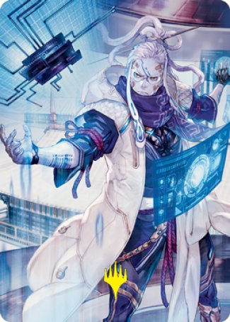 Tameshi, Reality Architect 2 Art Card (Gold-Stamped Signature) [Kamigawa: Neon Dynasty Art Series] | Arkham Games and Comics