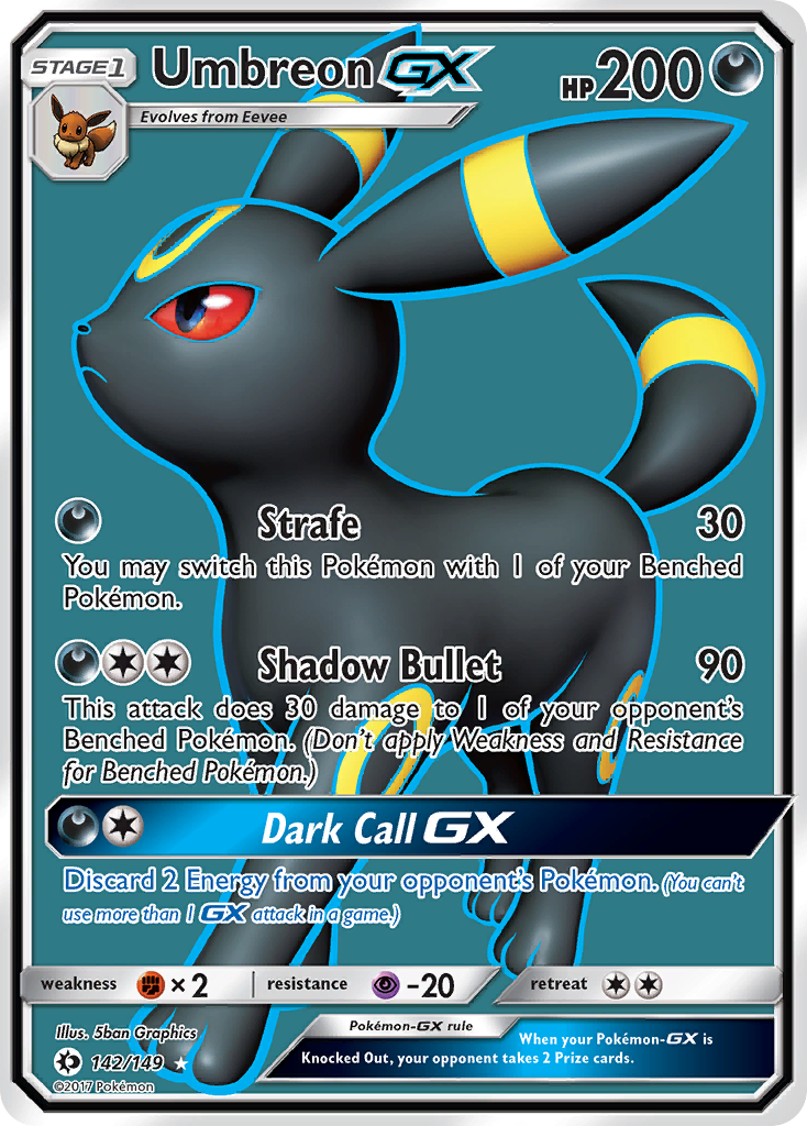 Umbreon GX (142/149) [Sun & Moon: Base Set] | Arkham Games and Comics