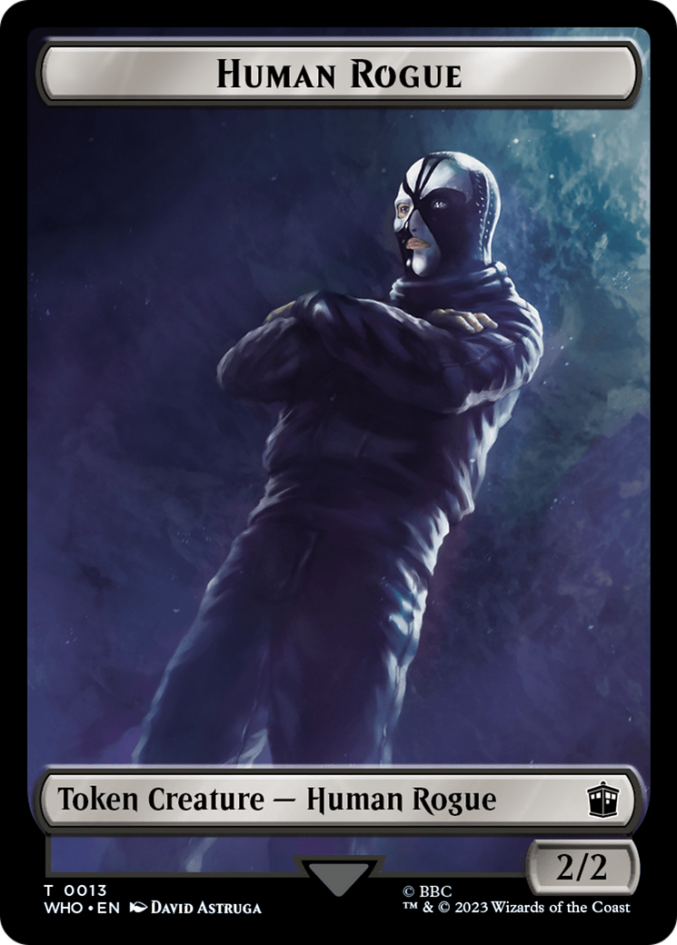 Human Rogue // Clue (0022) Double-Sided Token [Doctor Who Tokens] | Arkham Games and Comics