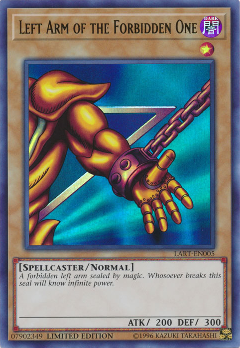 Left Arm of the Forbidden One [LART-EN005] Ultra Rare | Arkham Games and Comics