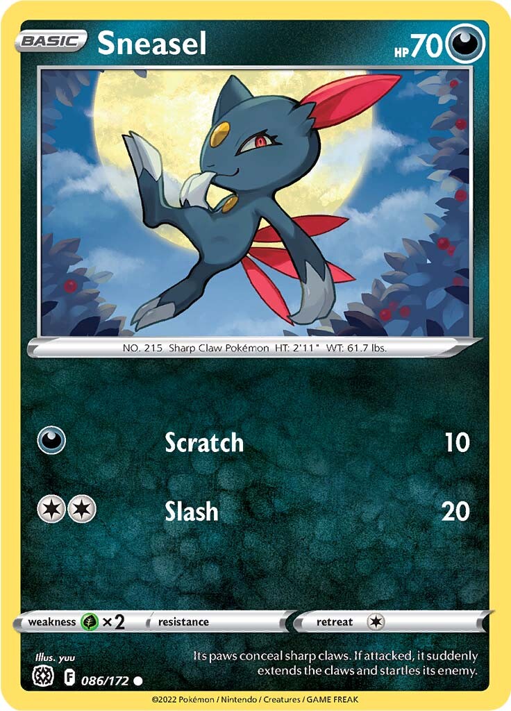 Sneasel (086/172) [Sword & Shield: Brilliant Stars] | Arkham Games and Comics