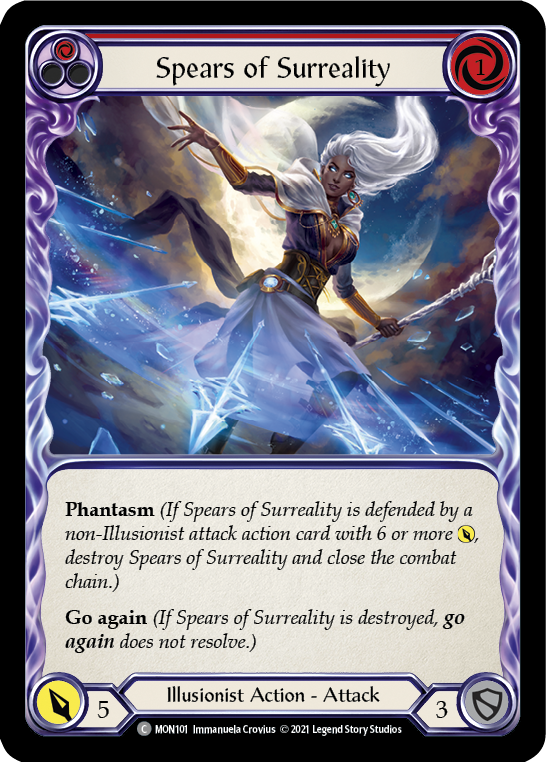 Spears of Surreality (Red) [MON101-RF] (Monarch)  1st Edition Rainbow Foil | Arkham Games and Comics