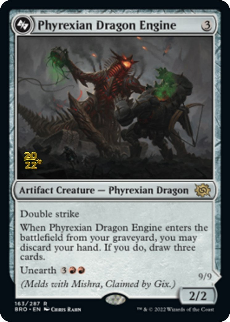 Phyrexian Dragon Engine [The Brothers' War: Prerelease Promos] | Arkham Games and Comics