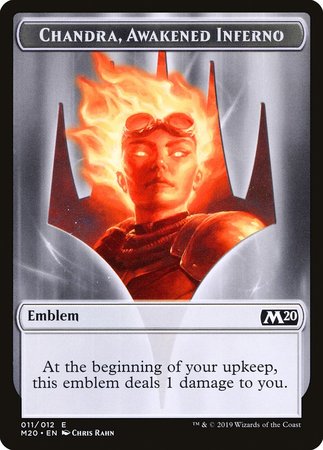 Emblem - Chandra, Awakened Inferno [Core Set 2020 Tokens] | Arkham Games and Comics