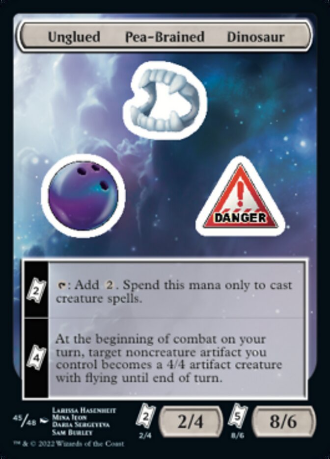 Unglued Pea-Brained Dinosaur [Unfinity Stickers] | Arkham Games and Comics