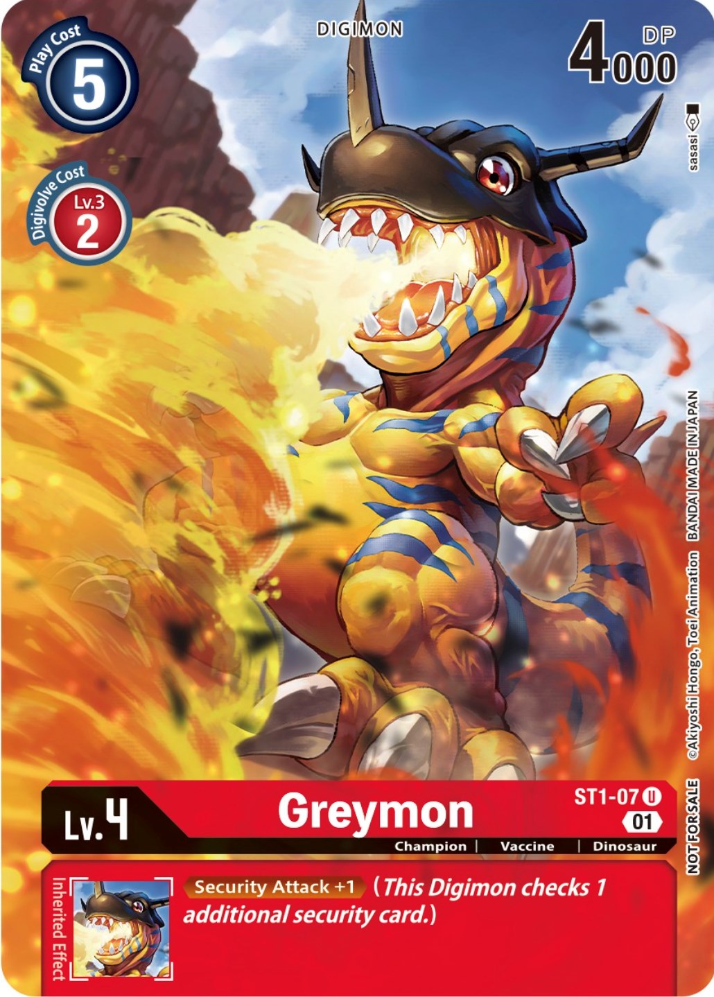 Greymon [ST1-07] (Dimensional Phase Pre-Release Pack) [Starter Deck: Gaia Red Promos] | Arkham Games and Comics