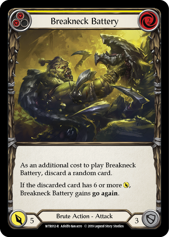 Breakneck Battery (Yellow) [WTR012-R] (Welcome to Rathe)  Alpha Print Rainbow Foil | Arkham Games and Comics