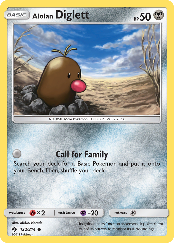 Alolan Diglett (122/214) [Sun & Moon: Lost Thunder] | Arkham Games and Comics