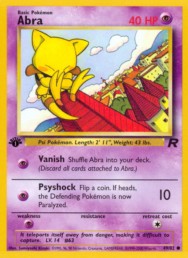 Abra (49/82) [Team Rocket 1st Edition] | Arkham Games and Comics