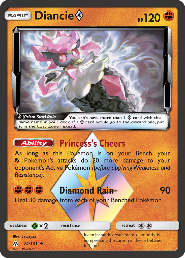 Diancie (74/131) (Prism Star) [Sun & Moon: Forbidden Light] | Arkham Games and Comics