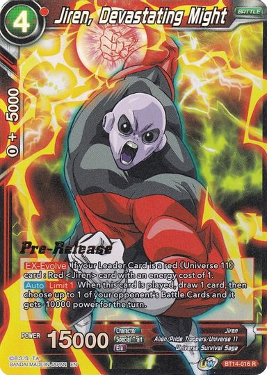 Jiren, Devastating Might (BT14-016) [Cross Spirits Prerelease Promos] | Arkham Games and Comics