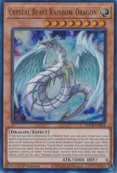 Crystal Beast Rainbow Dragon [SDCB-EN044] Ultra Rare | Arkham Games and Comics