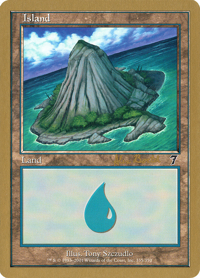 Island (ab335a) (Alex Borteh) [World Championship Decks 2001] | Arkham Games and Comics